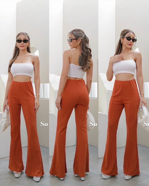 High Waisted Bootcut Trousers